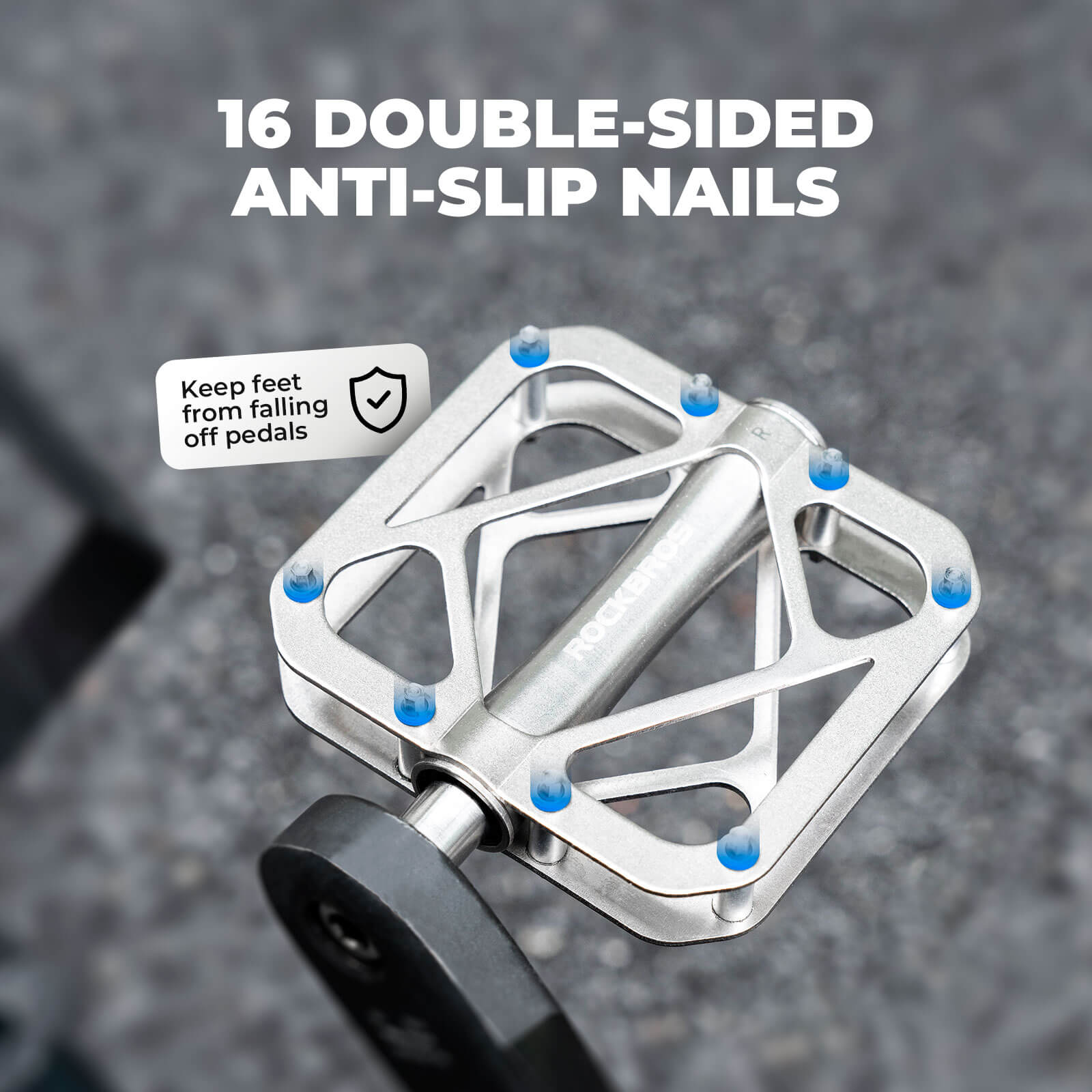 rockbros titanium triple bearing bike pedals for mountain and road cycling