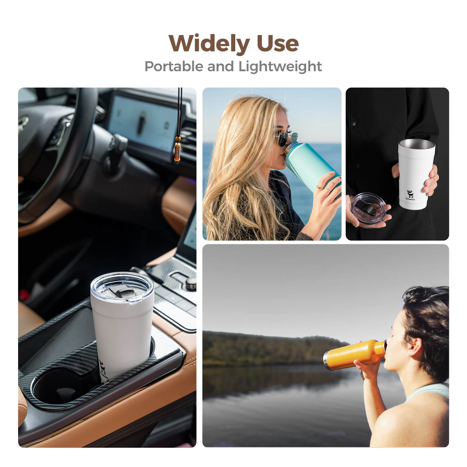 rockbros keepfresh stainless coffee cup for daily commute.
#color_grey