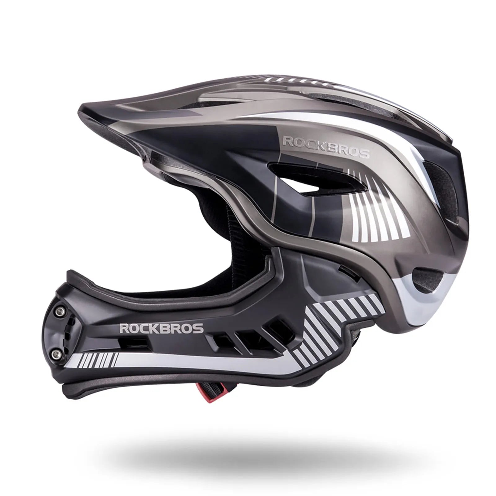 rockbros koalaguard kids helmet tt-32 detachable front full and half face protective helmet
#color_silver