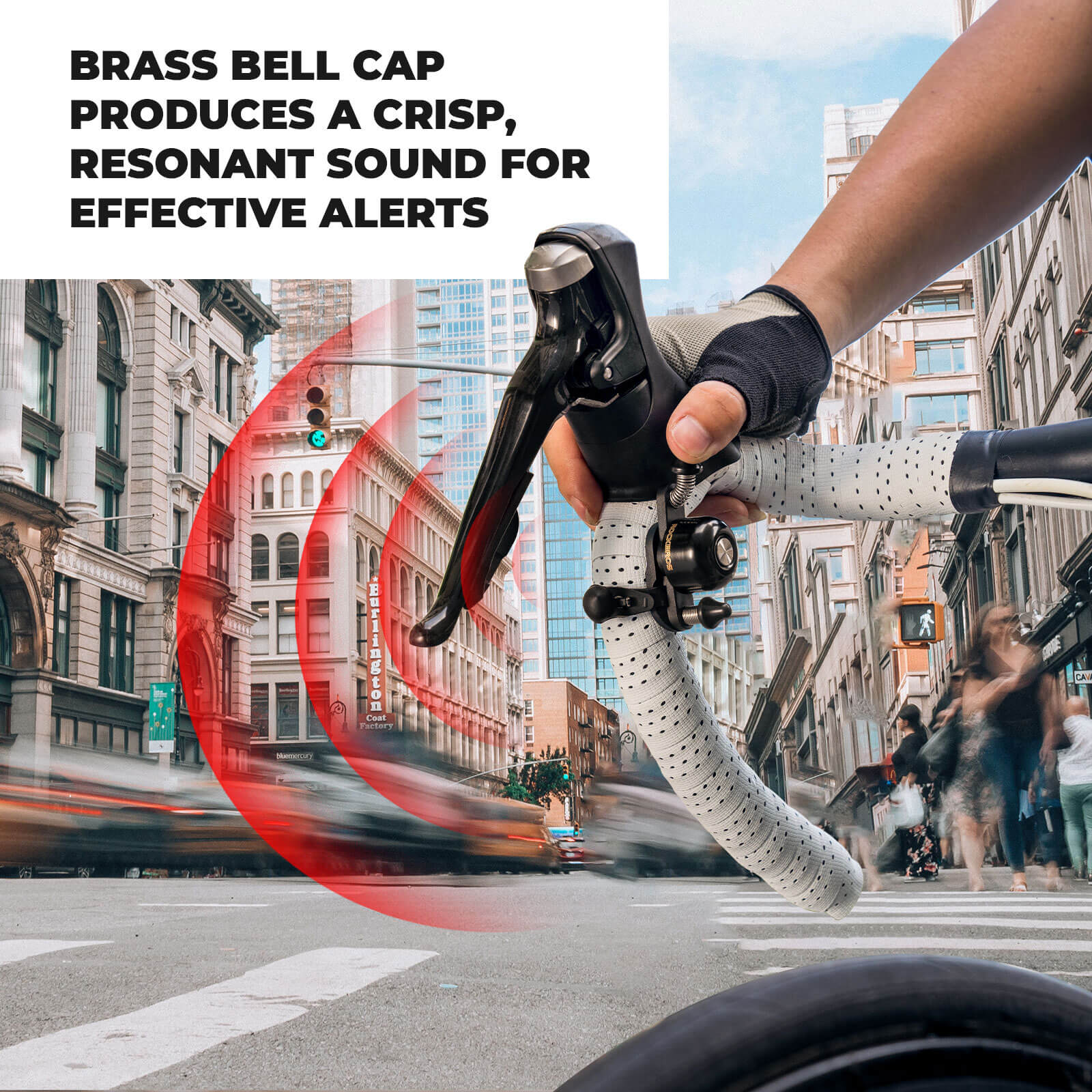 rockbros twin bike bell city commuter safety
#color_black