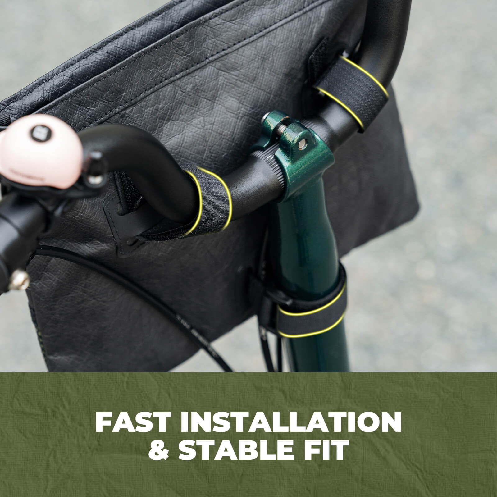 rockbros durable tyvek handlebar bag for daily ride