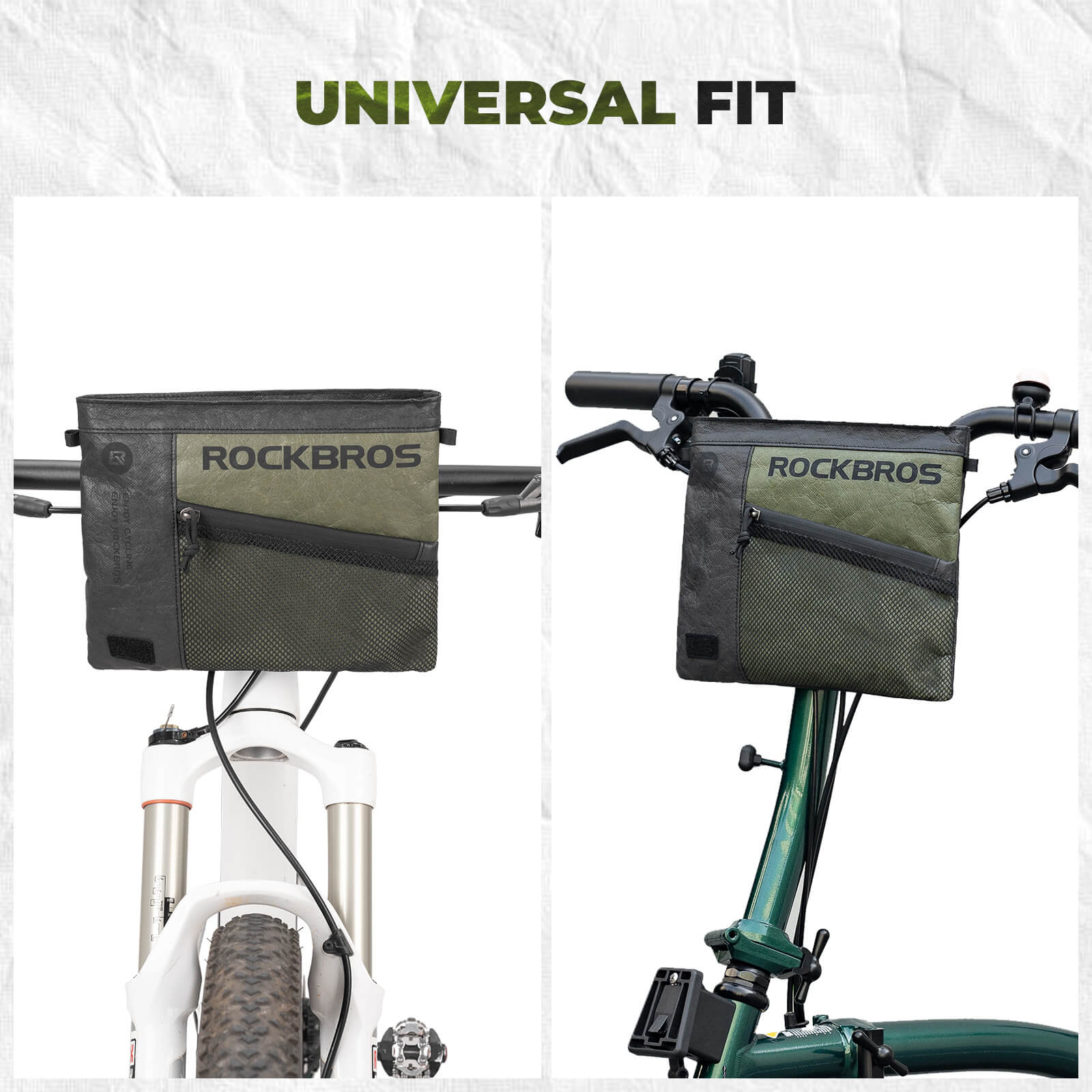 rockbros durable tyvek handlebar bag for daily ride