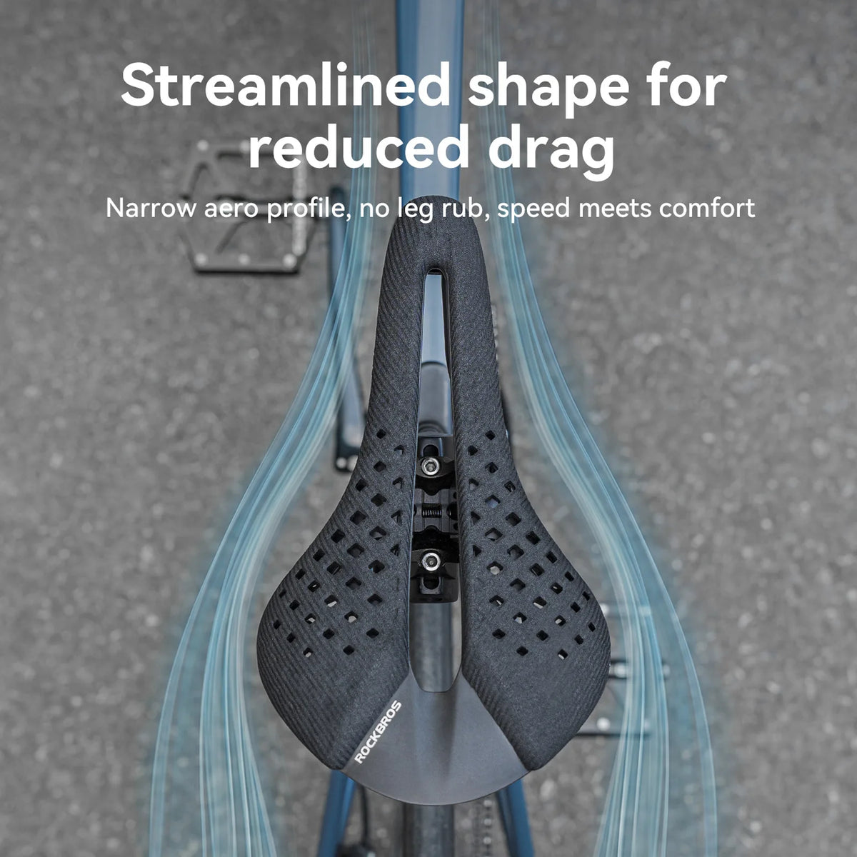 ROCKBROS 180g Carbon Composite Bike Saddle with Hollow Chromoly Rails