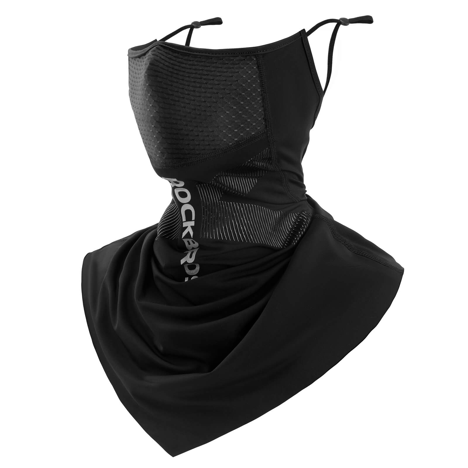 rockbros uv protection face mask with extended mesh sun shield for summer outdoor use.