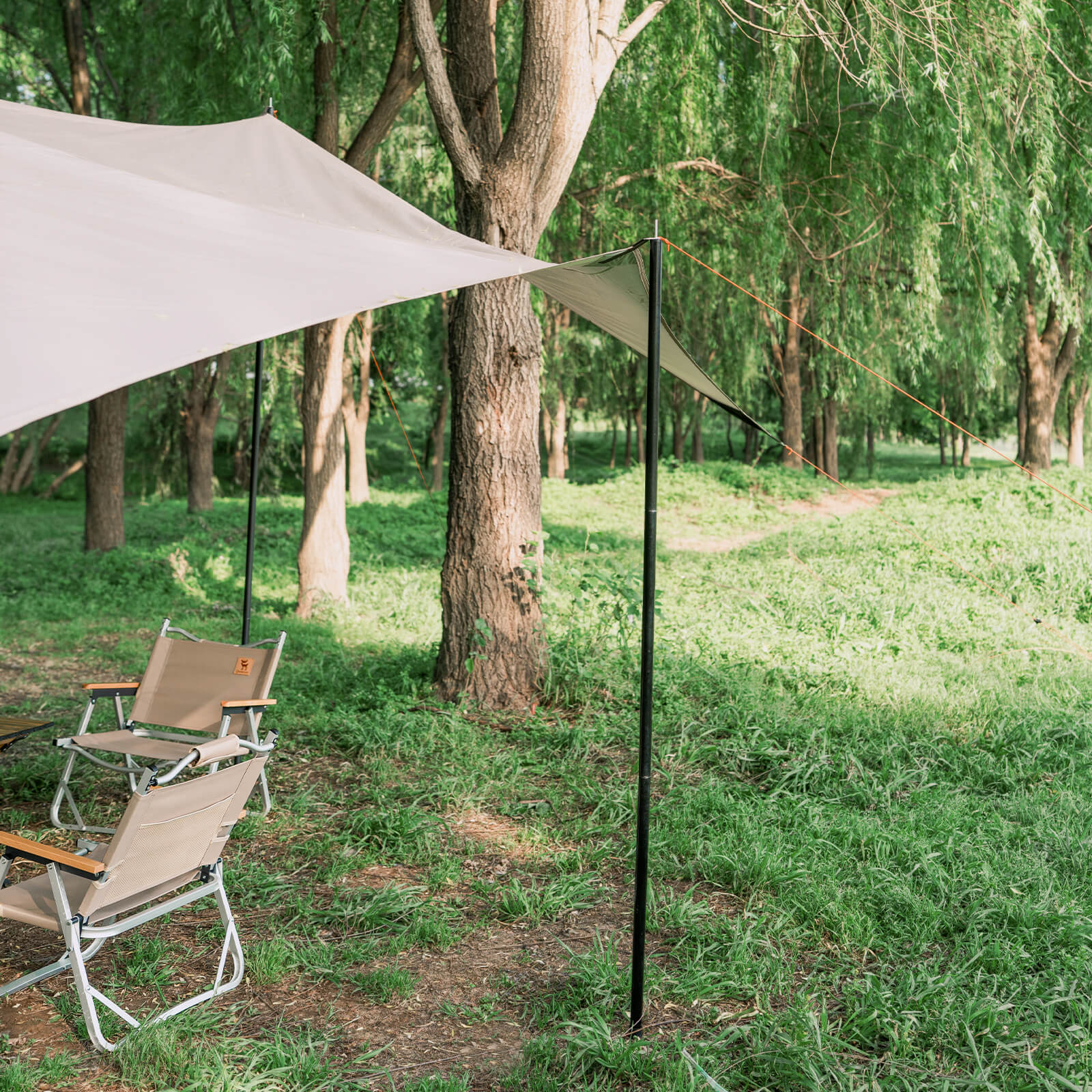 rockbros glowcamp uv-proof outdoor tarp shelter for camping.
#color_teal green
