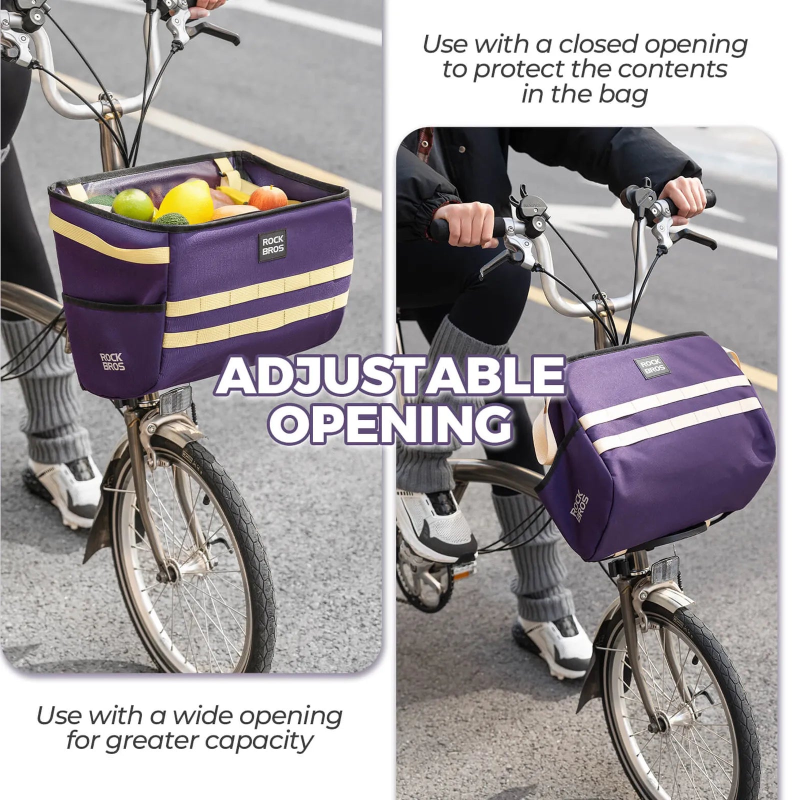 Rockbros W016 UrbanRide Folding Bike Handbag, Black Multi-functional Handbag for Urban Commuting.
#color_black