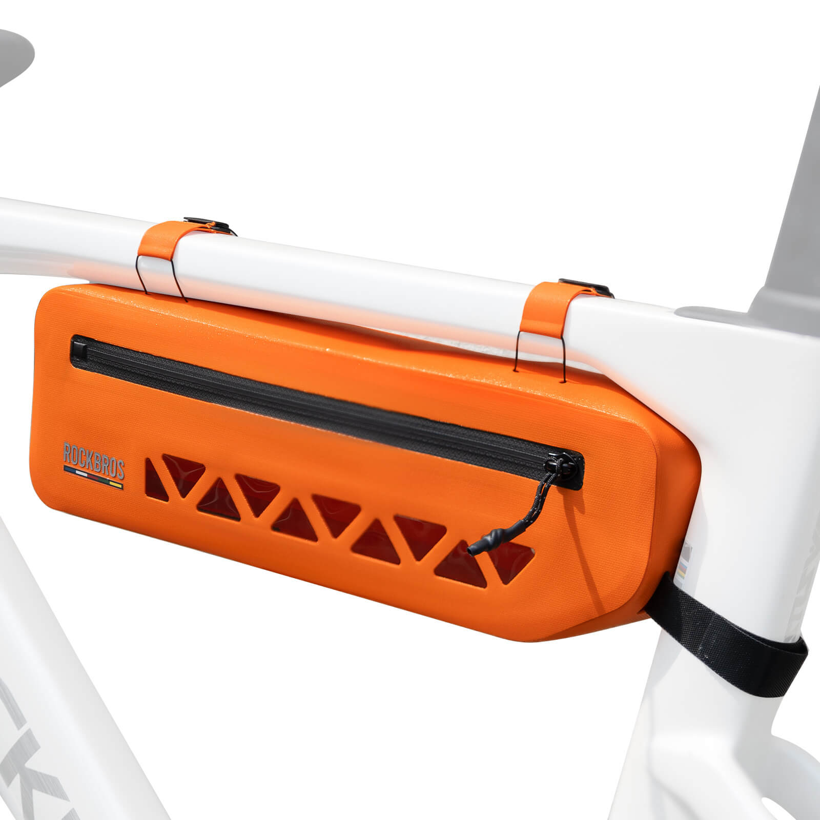 ROCKBROS waterproof bicycle frame bag for outdoor adventures
#color_orange