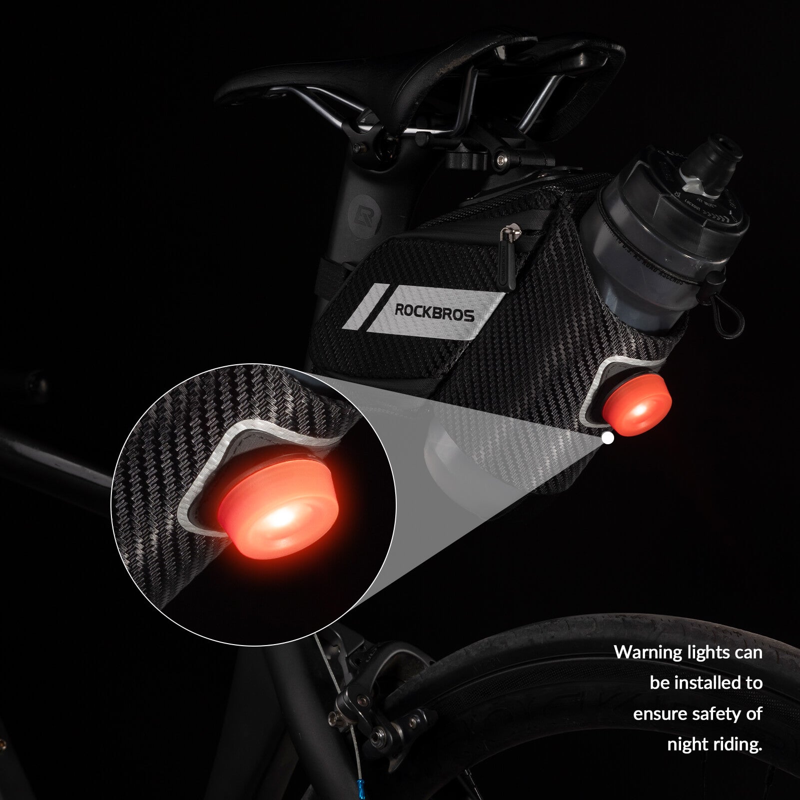 Rockbros Waterproof Carbon Fiber Saddle Bag for Road Bike