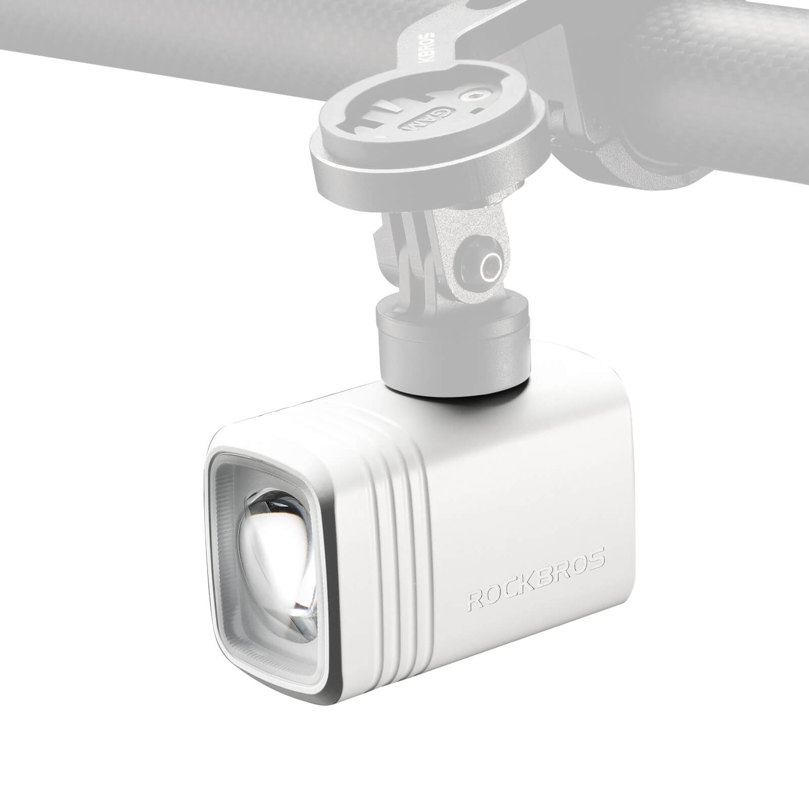 rockbros hanging front bicycle light M6 with high-capacity battery.
#color_white