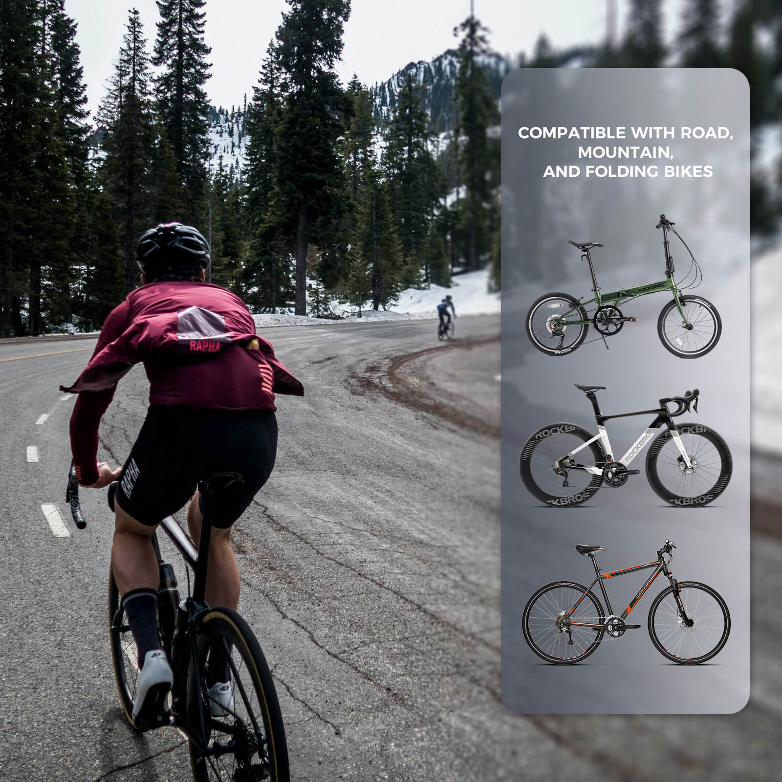 rockbros waterproof magnetic bike phone mount for cycling.
#options_handlebar