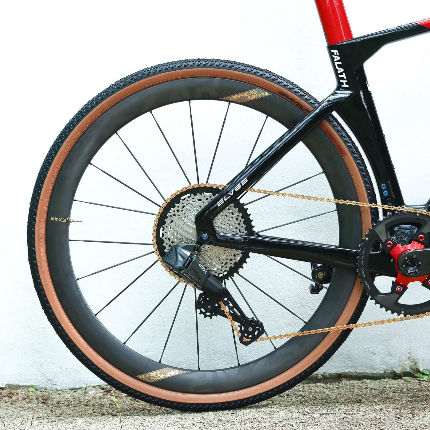 rockbros wireless gravel drivetrain kit with 1x system and electronic rear derailleur.