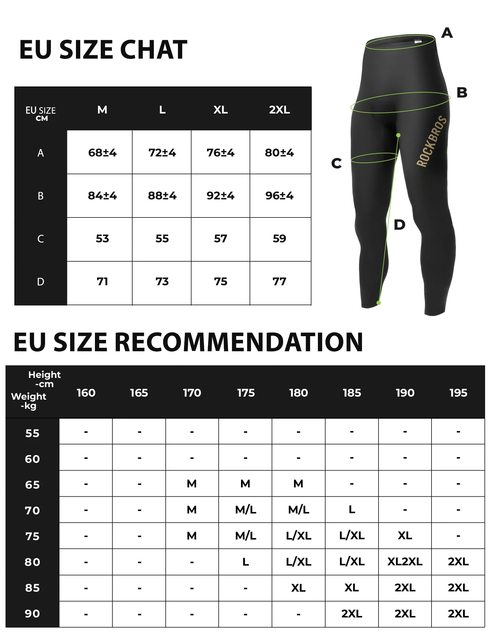 ROCKBROS Wright Pro seamless long cycling tights with a breathable second-skin fit in black.