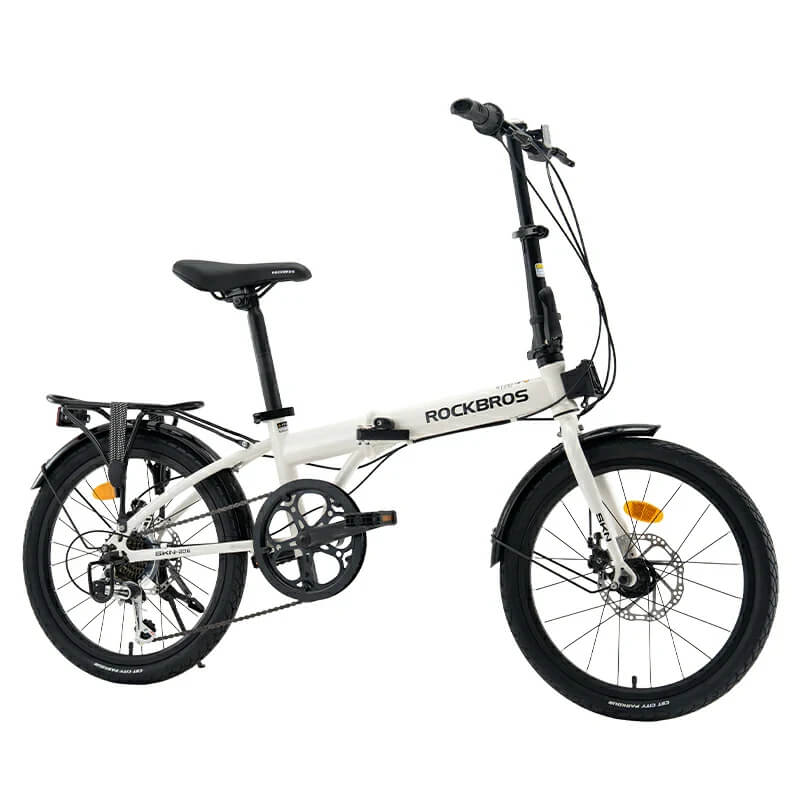 rockbros 20 inch 7 speed folding bike for urban commuting.
#color_white
