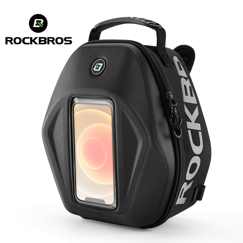 ROCKBROS Hard Shell Motorcycle Tank Bag Waterproof Saddle Motorcycle Bag Phone Pouch Universal Touch Screen Fit Cell Phone Under 7 Inch