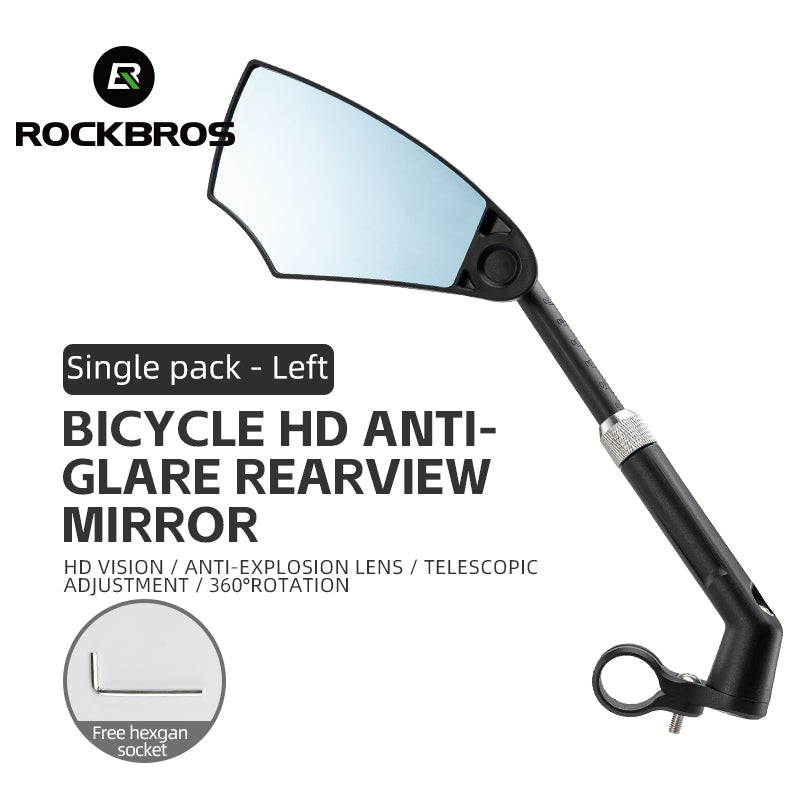 ROCKBROS Anti Glare Bike Handlebar Rear View Mirror 360° Rotation