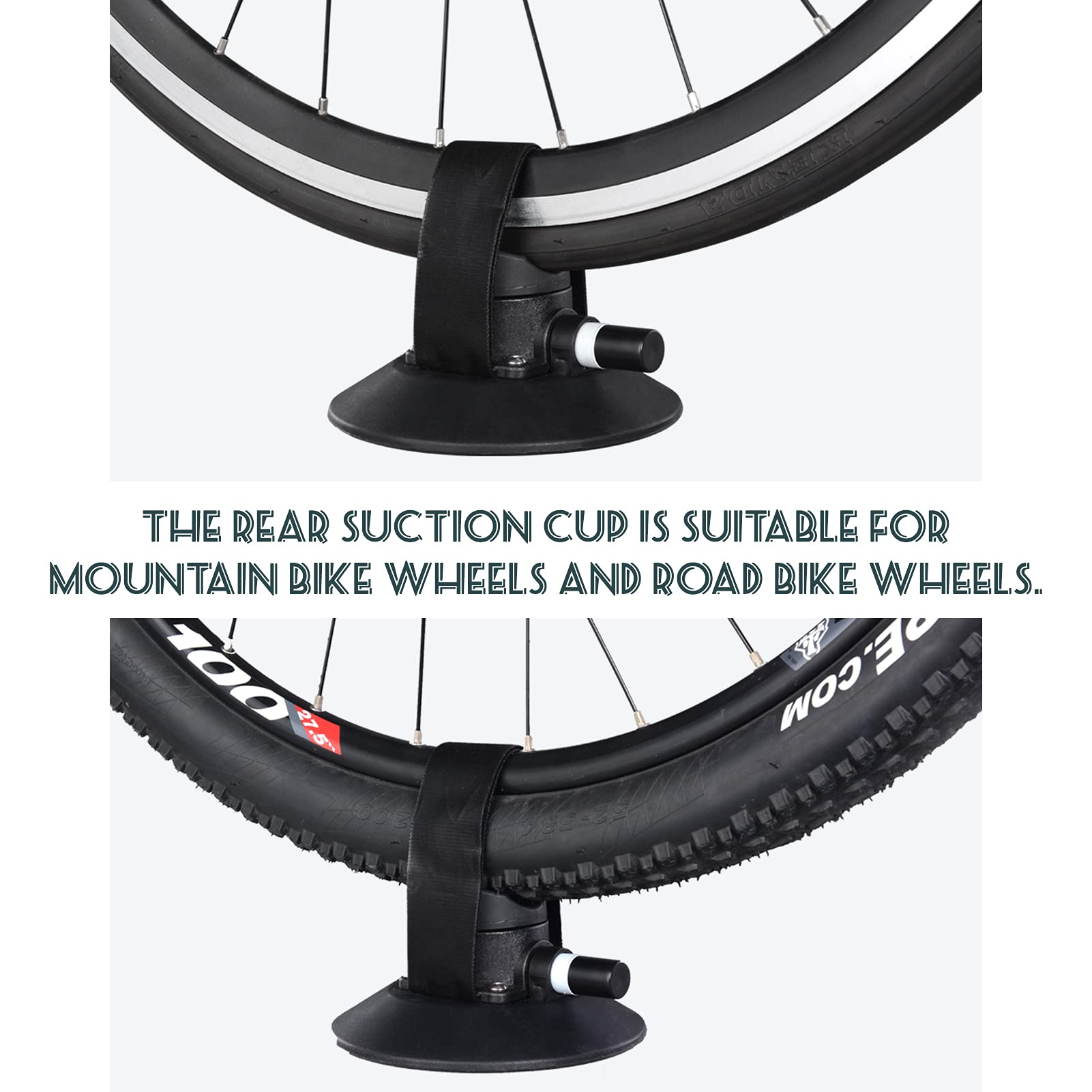 Suction Cup Bike Rack for 2 Bikes– Quick Mount for Car Roof Transport
