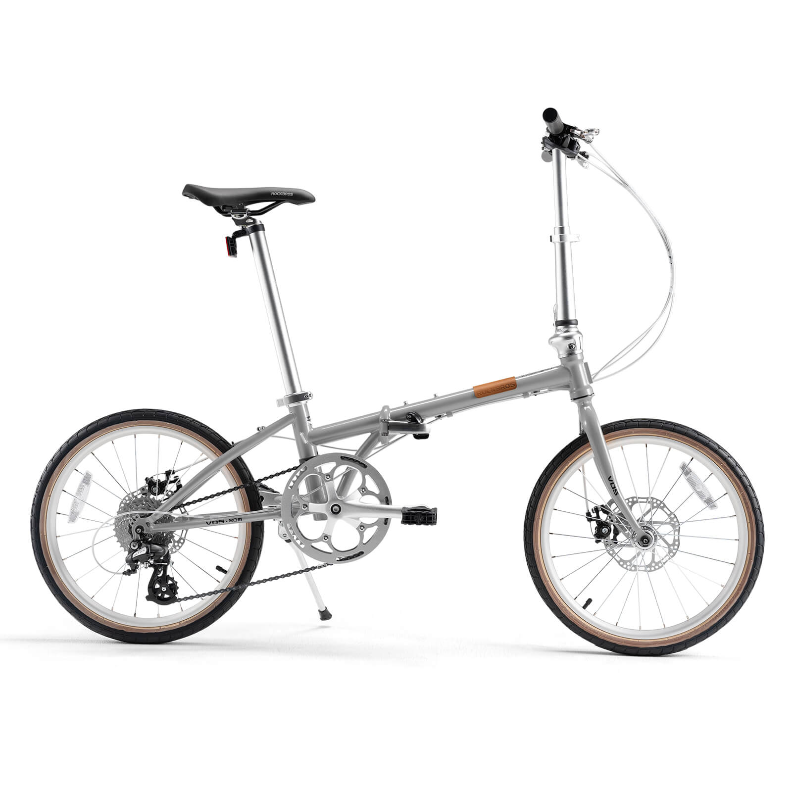 rockbros Folded view of the VDS 20-inch folding bicycle for easy storage.
#color_silver