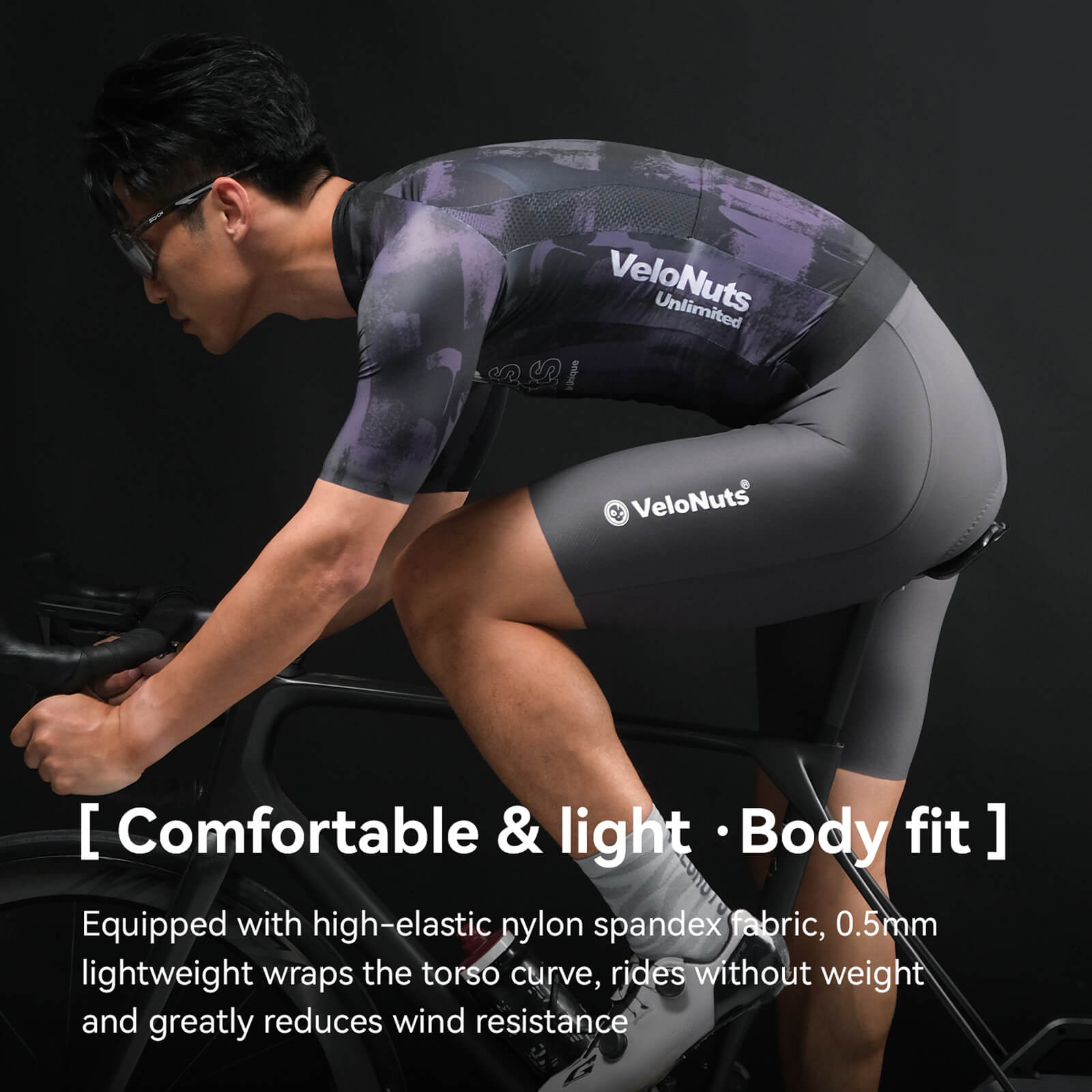 rockbros vns lightweight men’s cycling bib shorts for summer rides.
#color_black
