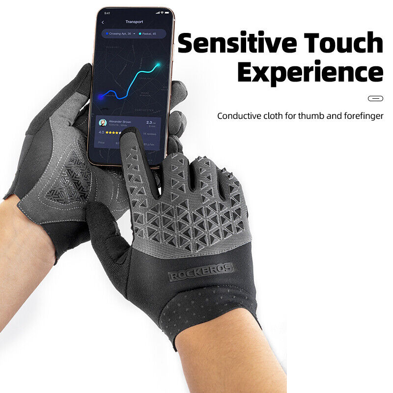 ROCKBROS Cycling Glove SBR Palm Bicycle Long Finger 3D Anti-collision Gloves