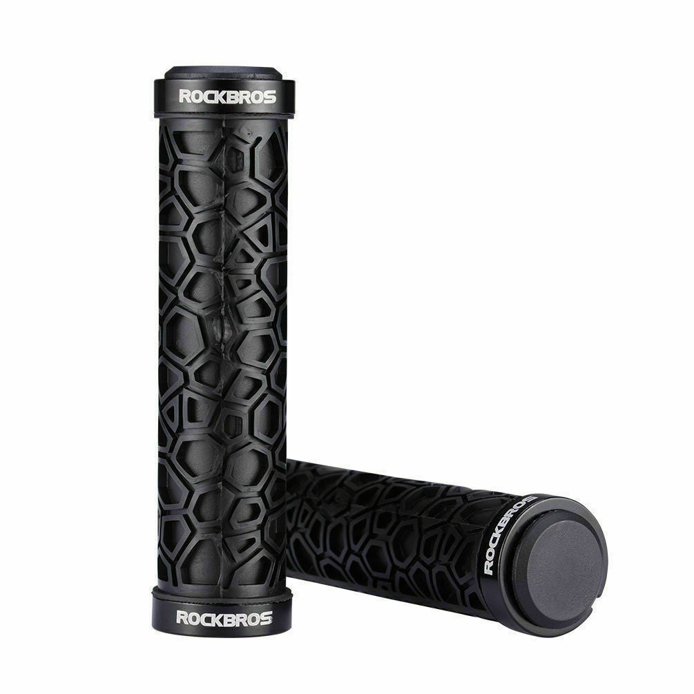 ROCKBROS Anti Skid Rubber Grips Bike Handlebar Grips Bicycle Double Lock-on Standard 2.22cm
