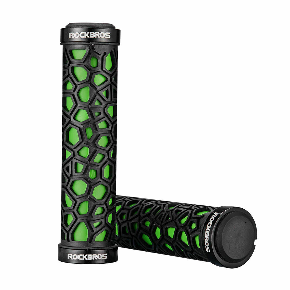 ROCKBROS Anti Skid Rubber Grips Bike Handlebar Grips Bicycle Double Lock-on Standard 2.22cm