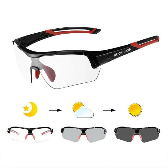 RockBros Cycling Photochromic Glasses Sport Sunglasses Bike Glasses Driving Fishing UV400 Men Women
