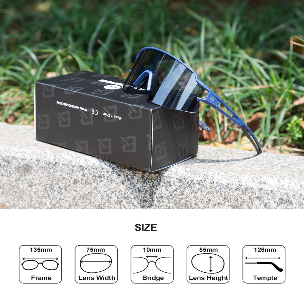 all-groups Rockbros Half Frame Photochromic Sport Sunglasses Cycling Bike Glasses UV400