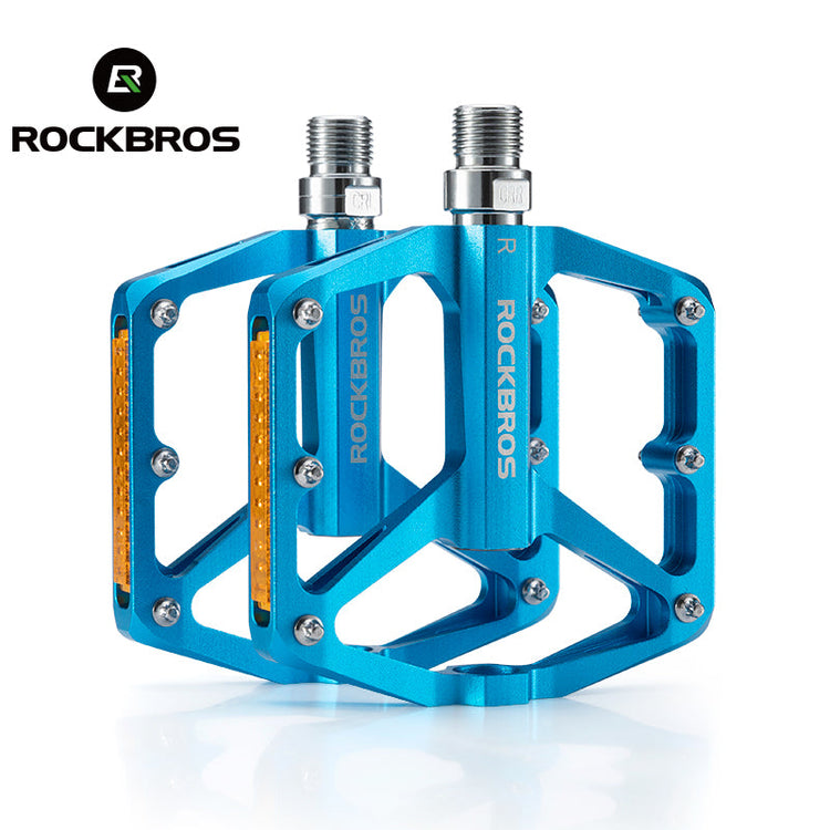 ROCKBROS Aluminium Alloy Non-Slip Reflective Bicycle Pedals For MTB Mountain Road Bike