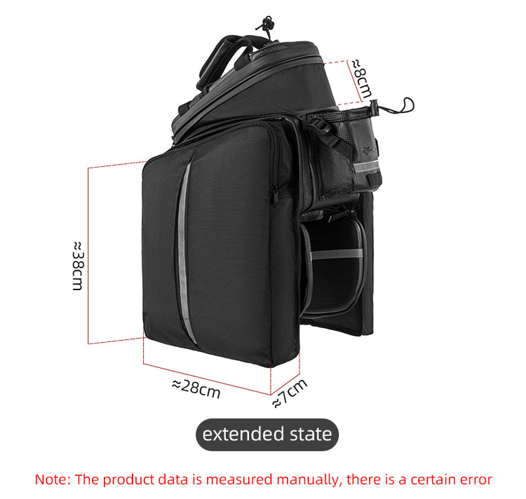 ROCKBROS Deluxe Bicycle Pannier Bike Bag with Extendable Compartments