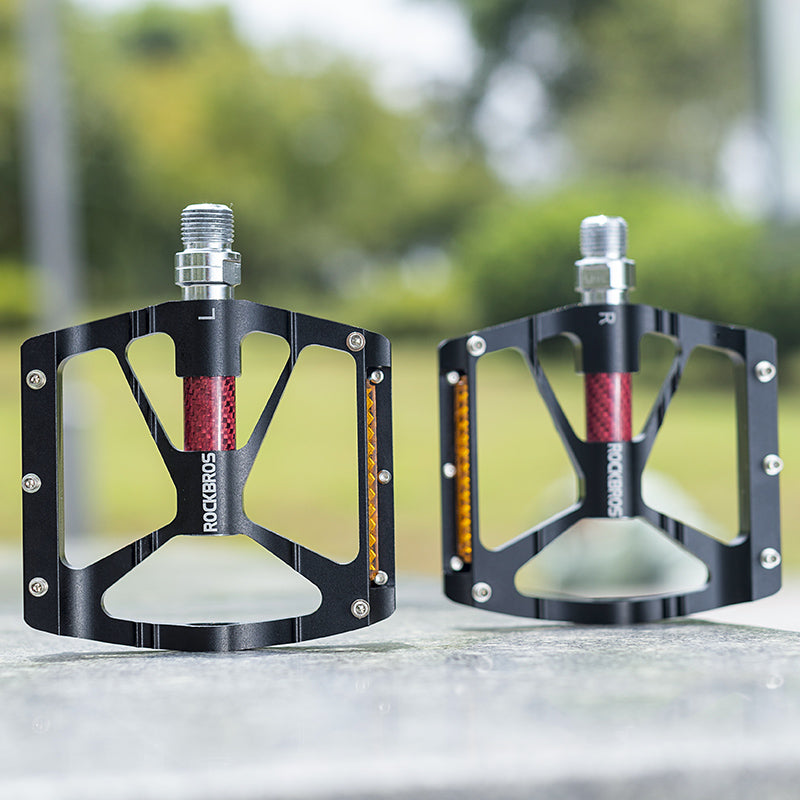 ROCKBROS Lightweight Flat Bike Pedals in Various Colours (Pair)