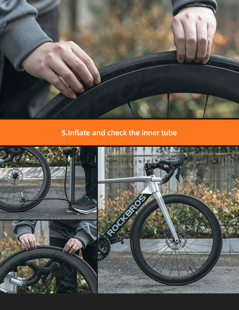 ROCKBROS Bike Inner Tube Road Bicycle Tubes Presta Valve Compatible with 700 x 18/23/25/28/30/32Tire