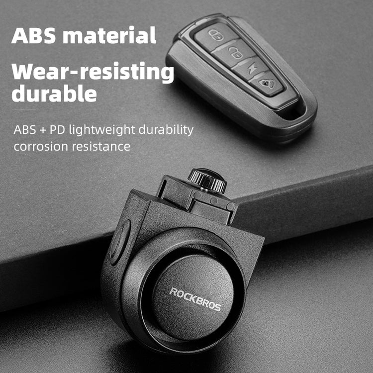 ROCKBROS Bike Horn Alarm with Remote 115dB Wireless Anti-Theft Vibration Bicycle Bell