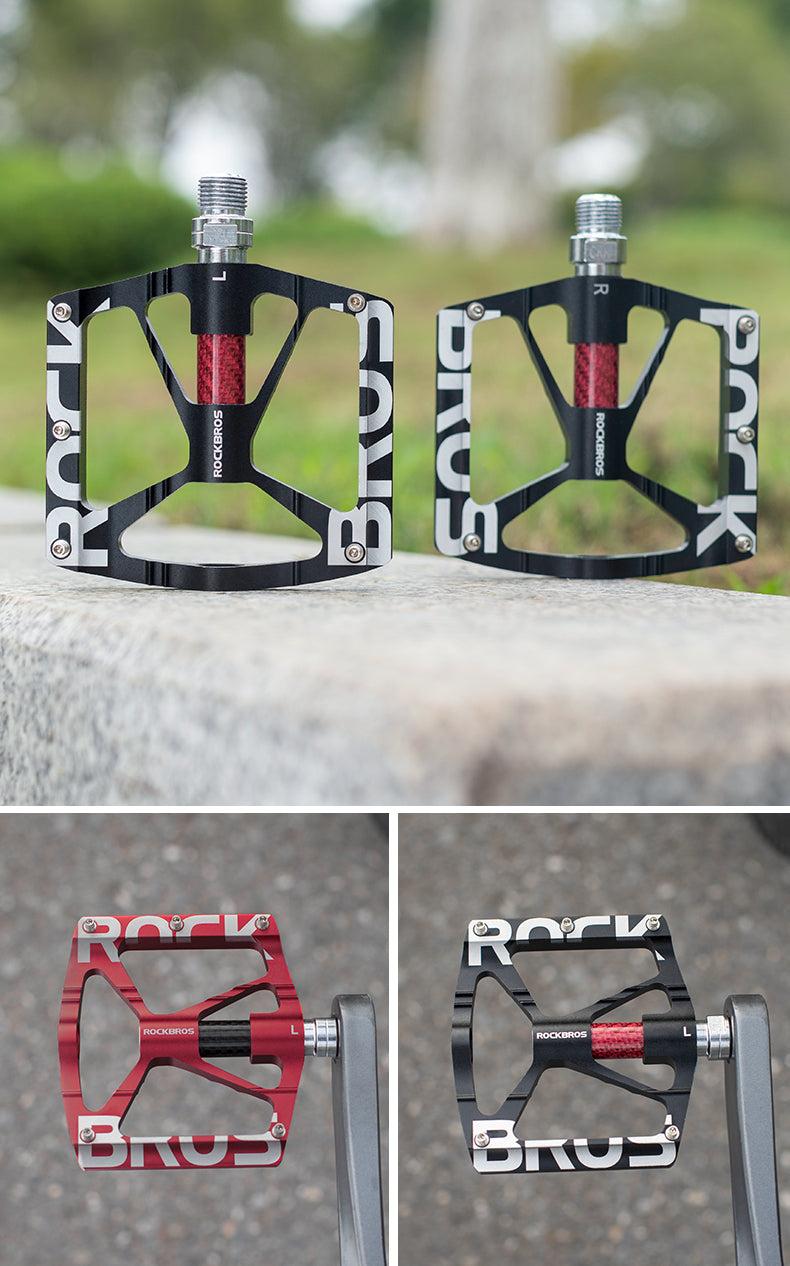 ROCKBROS Lightweight Flat Bike Pedals in Various Colours (Pair)