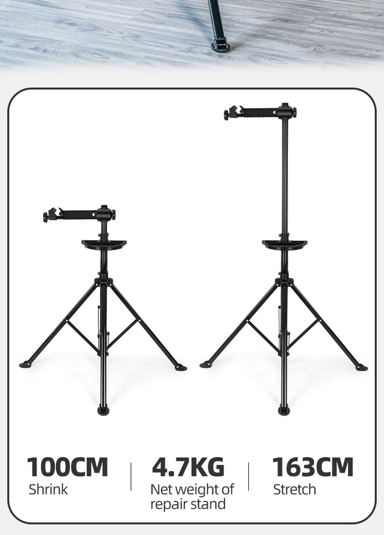 ROCKBROS Foldable Bike Repair Stand With Tool Tray Bicycle Mechanic Work Stand