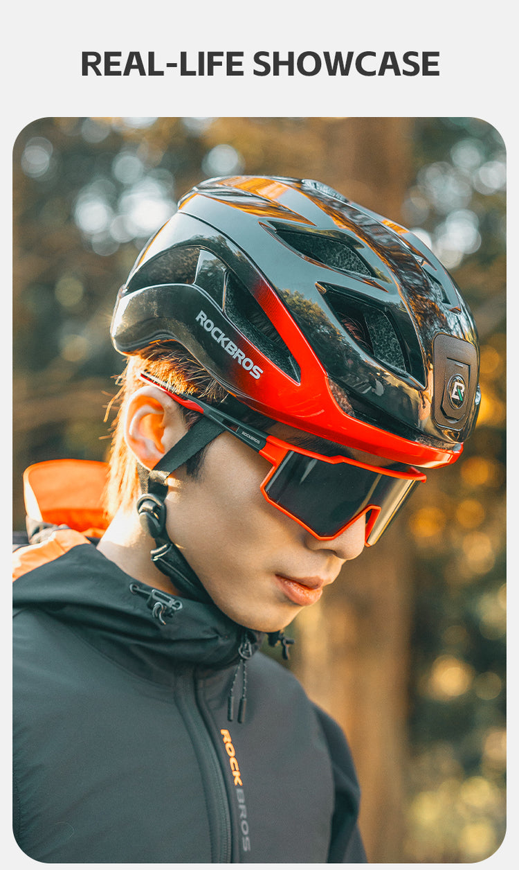 ROCKBROS Cycling Sunglasses Photochromic/Polarised Bicycle Riding Sports Glasses UV400