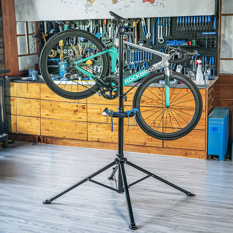 ROCKBROS Foldable Bike Repair Stand With Tool Tray Bicycle Mechanic Work Stand