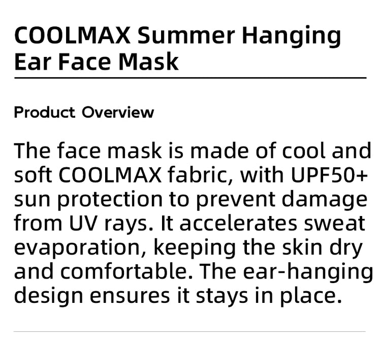 ROCKBROS Cycling Mask COOLMAX Fabric Summer Sun UV Protection Full Face Mask Balaclava Breathable Quick-drying Hiking Windproof Motorcycle Scarf