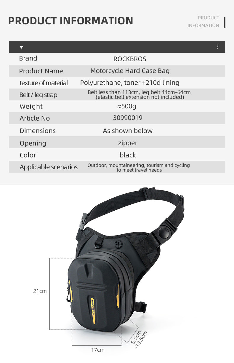 ROCKBROS Waterproof Motorcycle Leg Bag: Multifunctional Magnetic Backpack