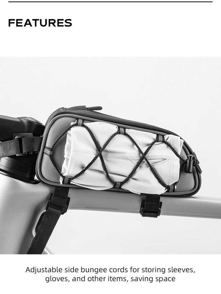 ROCKBROS Bicycle Top Tube Bag Cycling Road Bike Frame Bag Waterproof Reflective