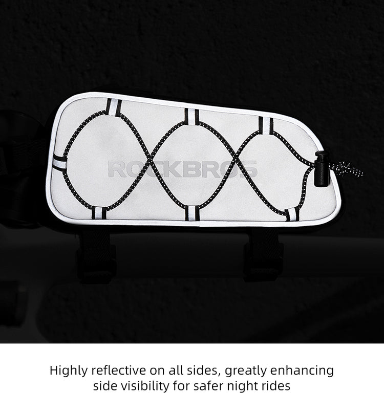 ROCKBROS Bicycle Top Tube Bag Cycling Road Bike Frame Bag Waterproof Reflective