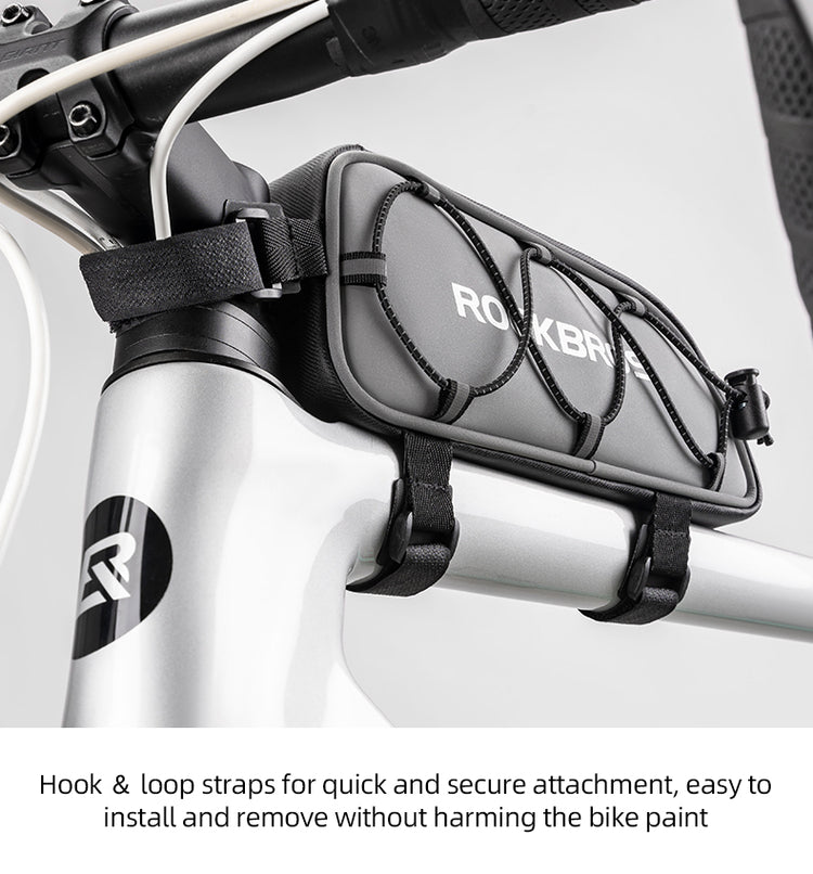 ROCKBROS Bicycle Top Tube Bag Cycling Road Bike Frame Bag Waterproof Reflective