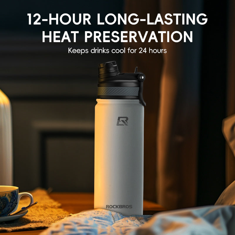 ROCKBROS Bicycle Cycling Insulated Water Bottle Stainless Steel Drink Cup