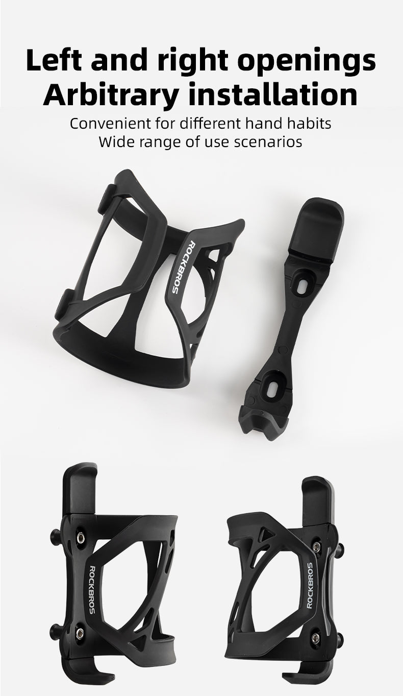 ROCKBROS Adjustable Bicycle Bottle Holder MTB Water Cages Cycling Drink Cup ABS Holder Mountain Road Bike Black