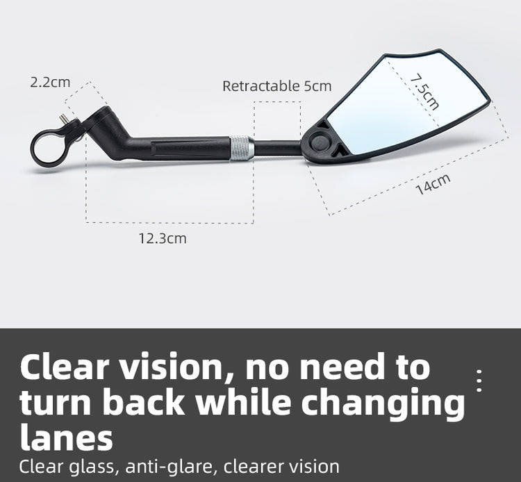 ROCKBROS Anti Glare Bike Handlebar Rear View Mirror 360° Rotation