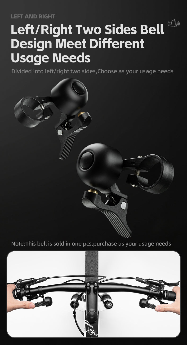 ROCKBROS Bike Bell Copper Alloy Durable Bicycle Bell with Clear&Long Sound Bike Ring Bell