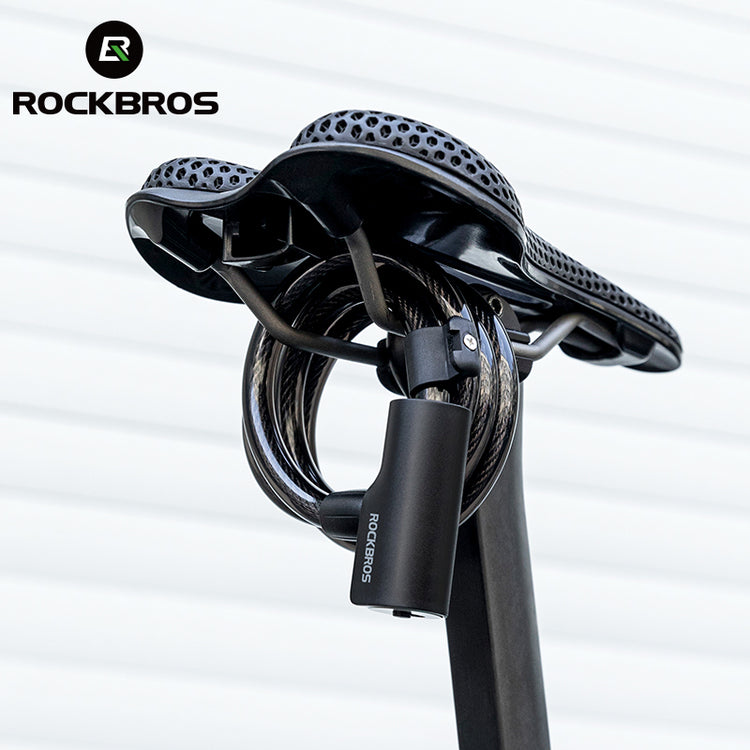 ROCKBROS Bicycle Stell Cable Lock Security Anti-theft Portable Key Lock for MTB Road Bike Motorcycle Lock