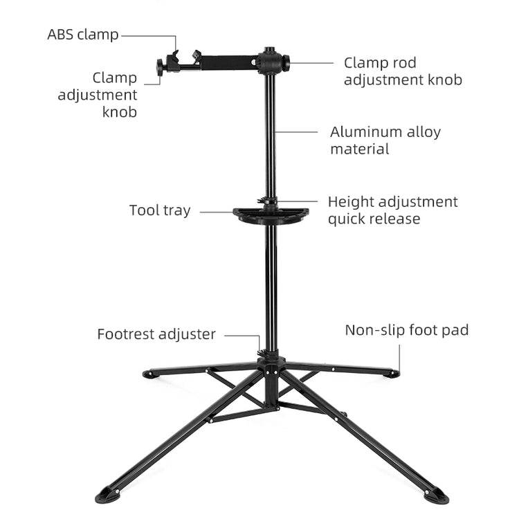 ROCKBROS Foldable Bike Repair Stand With Tool Tray Bicycle Mechanic Work Stand