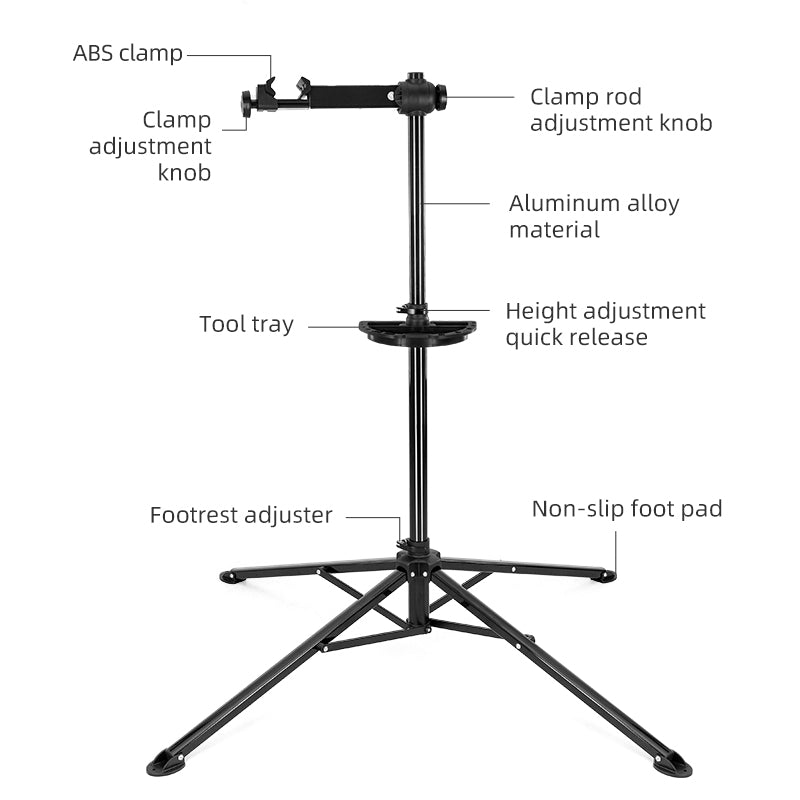 ROCKBROS Foldable Bike Repair Stand With Tool Tray Bicycle Mechanic Work Stand