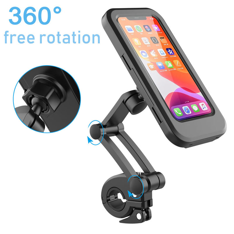 ROCKBROS 360° Rotatable Bike Handlebar Phone Holder 6.7in Waterproof Surface Touch Screen