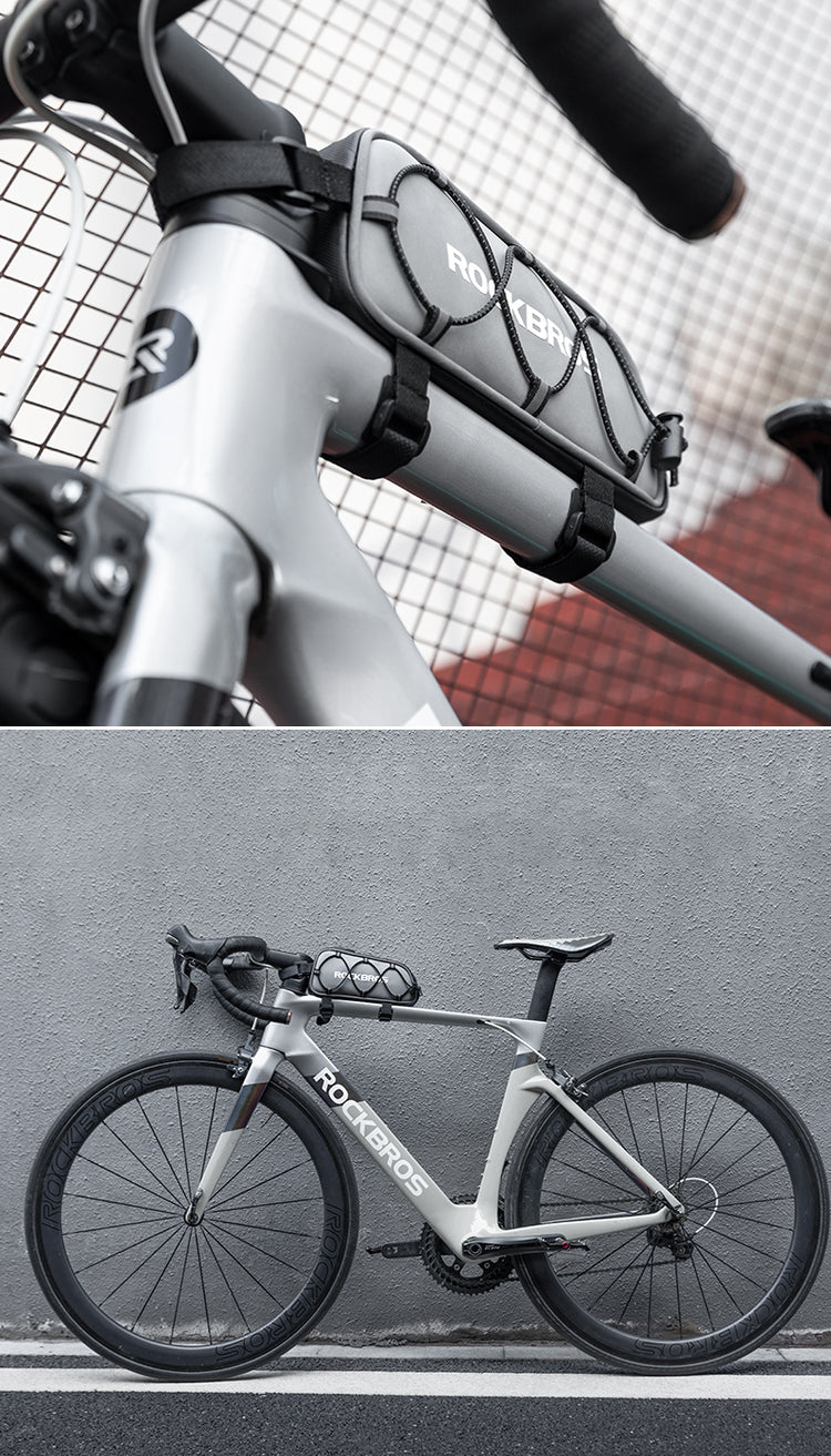 ROCKBROS Bicycle Top Tube Bag Cycling Road Bike Frame Bag Waterproof Reflective